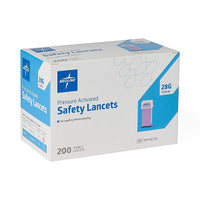 Medline Pressure-Activated Safety Blood Lancet 28 G x 1.8 mm