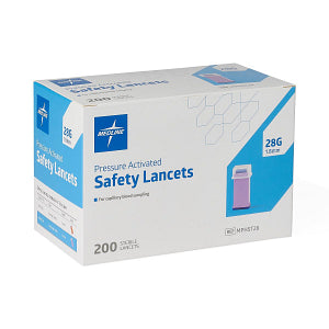 Medline Pressure-Activated Safety Blood Lancet 28 G x 1.8 mm