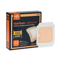 Medline Optifoam Adhesive Foam Dressing 4" x 4"
