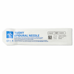 Medline Tuohy Epidural Needle 17 G x 5" Metal