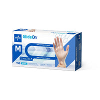Glide-On Powder-Free Vinyl Exam Glove Clear - M