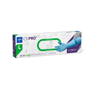 CS PRO Powder-Free Nitrile Exam Glove Extended Cuff 16" Blue - Large