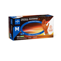 Critical Response Powder-Free Nitrile Exam Glove Orange - Medium