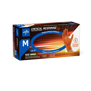 Critical Response Powder-Free Nitrile Exam Glove Orange - Medium