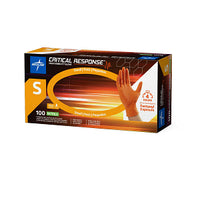 Critical Response Powder-Free Nitrile Exam Glove Orange - Small