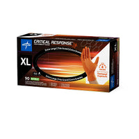 Critical Response Powder-Free Nitrile Exam Glove Orange - Extra Large