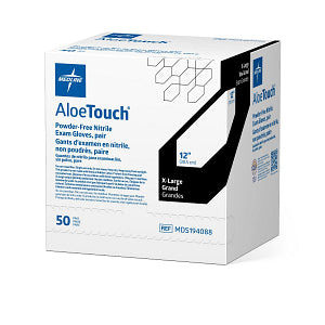 AloeTouch Sterile Powder-Free Nitrile Exam Glove Extended Cuff 12" Green - Extra Large
