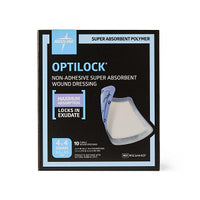 Medline OptiLock Non-Adhesive Super Absorbent Wound Dressing 4" x 4"