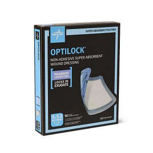 Medline OptiLock Non-Adhesive Super Absorbent Wound Dressing 4.75" x 5.5"