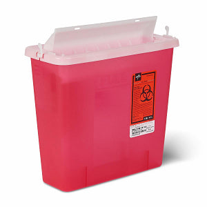Medline Horizontal-Drop Sharps Disposal Container 5 qt.