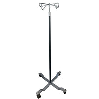IV pole with twist lock and hooks