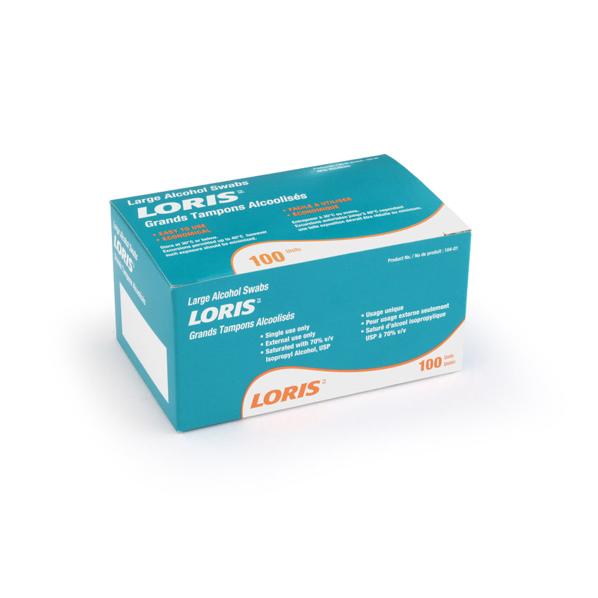 LORIS Large Alcohol Swabs 104-01 front