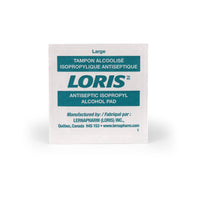 LORIS Large Alcohol Swabs 104-01 packaging