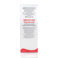 LORIS 2% CHG Wipe packaging