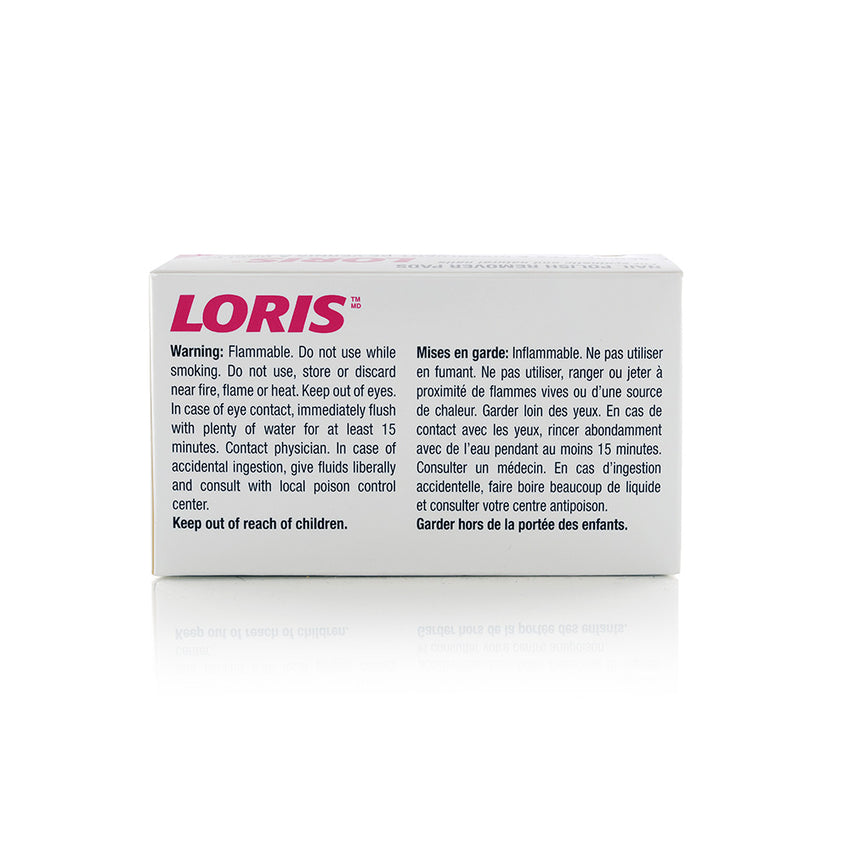 LORIS Nail Polish Remover Pad packaging