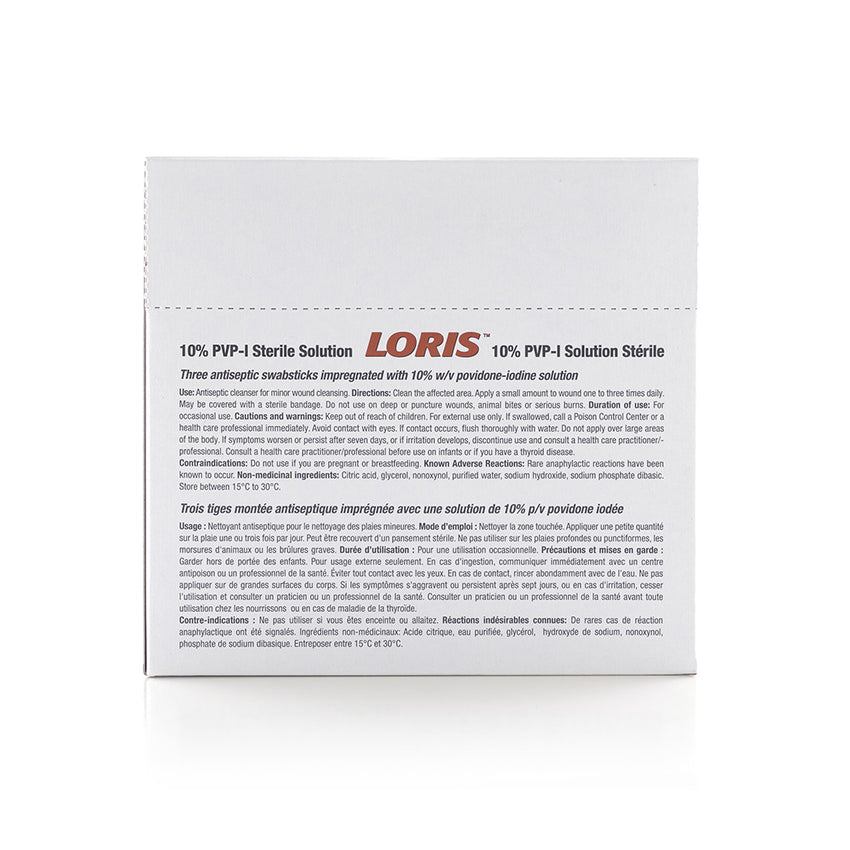 LORIS 10% PVP-I Sterile Solution 3 swabsticks detail