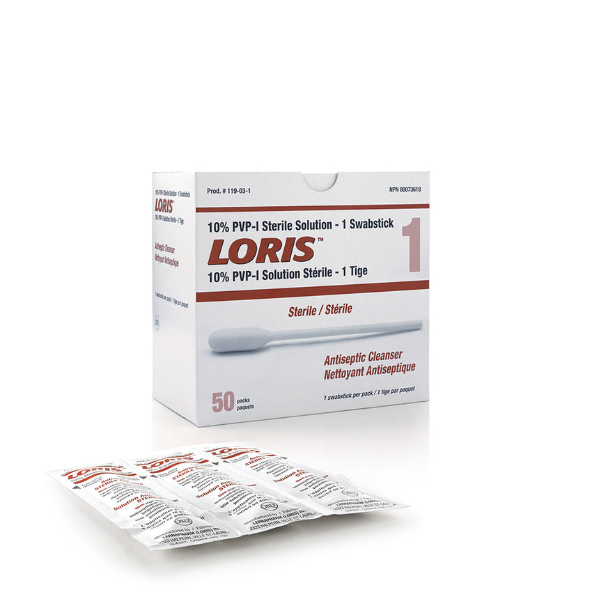 LORIS 10% PVP-I Antiseptic Sterile Solution - 1 Swabstick