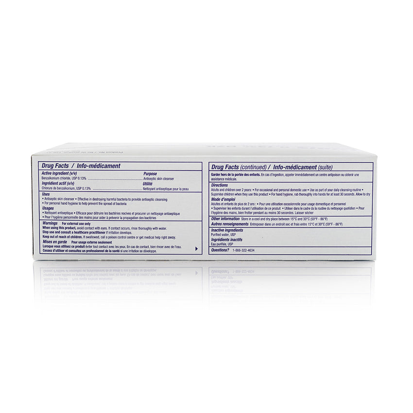 LORIS 0.13% BZK Wipe packaging