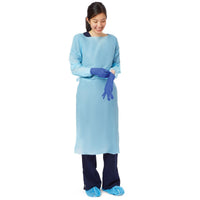Medline Single-Use Polyethylene Film Heavy-Weight Gown Regular Blue