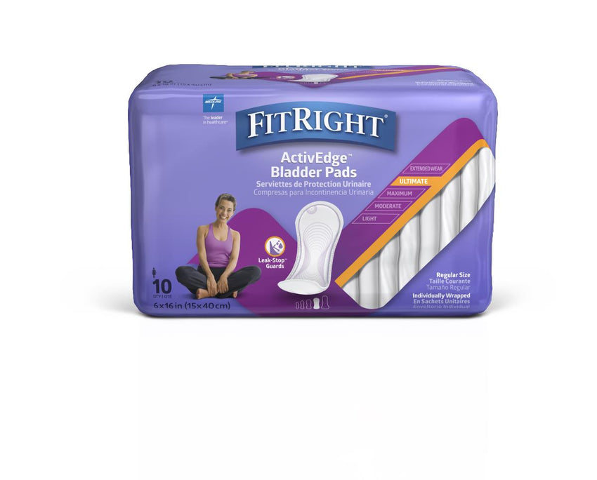 FitRight ActivEdge Women's Bladder Control Pads -  Ultimate 6" x 16"
