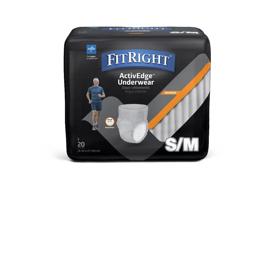 FitRight ActiveEdge Underwear for Men - S/M 28"-40"