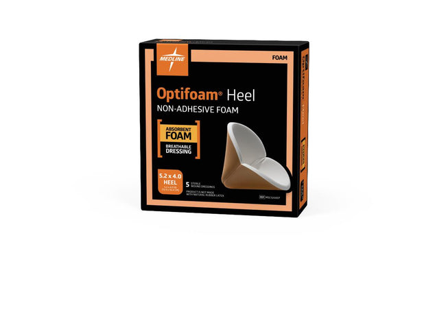 Medline Optifoam Non-Adhesive Foam Dressing Heel Shaped