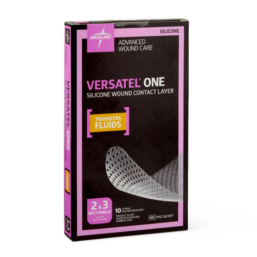 Medline Versatel One Silicone Wound Contact Layer Dressing 2" x 3"