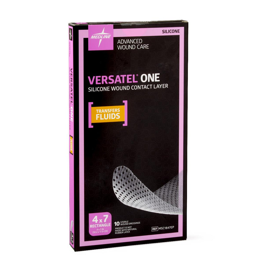 Medline Versatel One Silicone Wound Contact Layer Dressing 4" x 7"