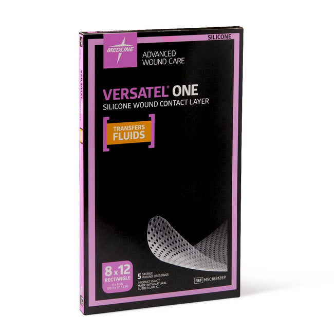 Medline Versatel One Silicone Wound Contact Layer Dressing 8" x 12"
