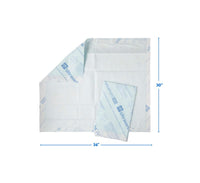 Medline Ultrasorbs Advanced Premium Underpad - 30" x 36" 300 lb. Weight Capacity Slip-Resist Technology