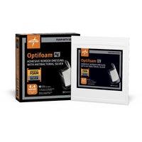 Medline Optifoam Ag Silver Adhesive Foam Dressing 4" x 4"