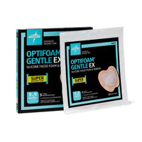 Medline Optifoam Gentle EX Silicone Adhesive Foam Dressing with Border 8.5" x8.5"