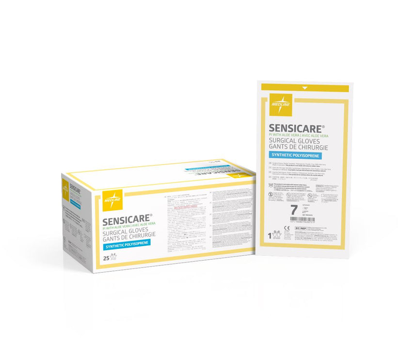 SensiCare PI Sterile Powder-Free Polyisoprene Surgical Glove with Aloe White - 7
