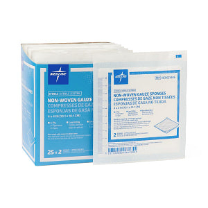 Medline Sterile Non-Woven Gauze Sponge; 6-Ply 4" x 4"