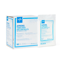 Medline Polyethylene Apron 28" x 48" Individually Packaged