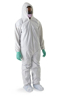 Static-Dissipative Microporous Breathable Coveralls with Hood and Boots 2X Large