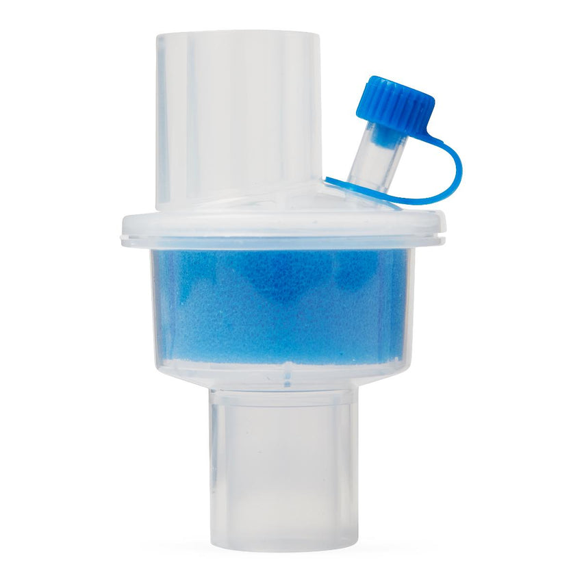 Medline High-Efficiency Filtered Heat and Moisture Exchanger (HME) with port Straight Compact Adult