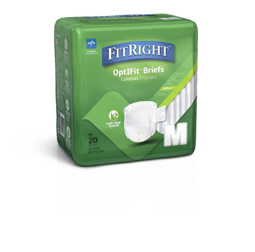 FitRight Plus Incontinence Briefs - M 32"-44"