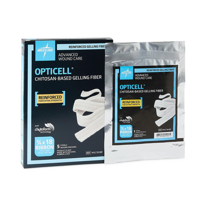 Opticell Gelling Fibre Wound Dressing 0.8" x 17.7"  Ribbon