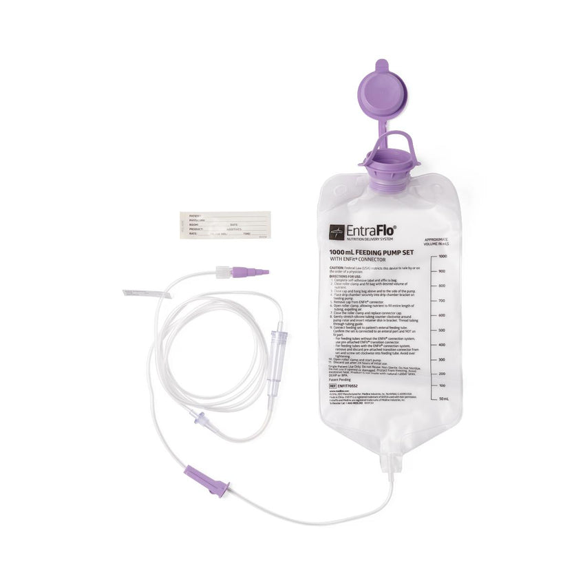 EntraFlo Single Channel Enteral Feeding Set with ENFit Connector 1 L Bag Set