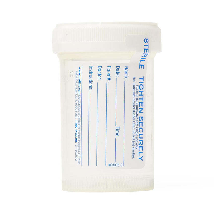 Medline Pneumatic Tube System Specimen Container White 90 mL
