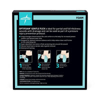 Medline Optifoam Gentle Flex Silicone-Faced Foam Dressing with Border 4" x 4"