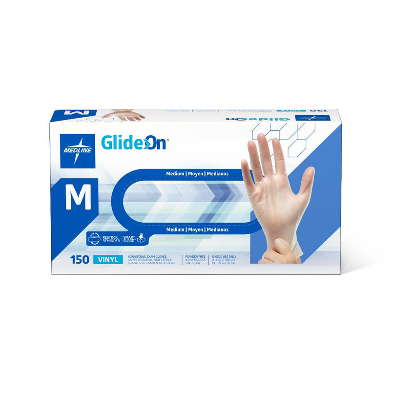 Glide-On Powder-Free Vinyl Exam Glove Clear - M