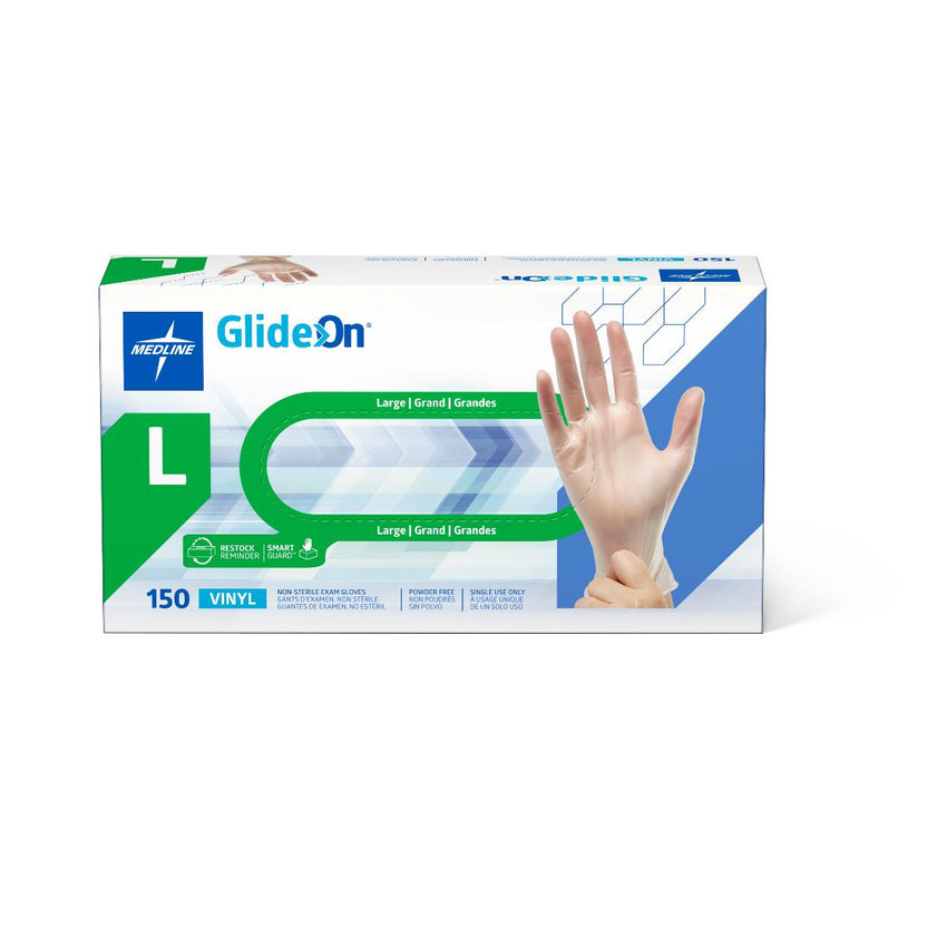 Glide-On Powder-Free Vinyl Exam Glove Clear - L