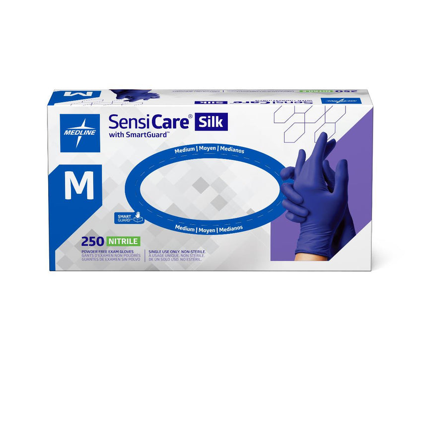 SensiCare Silk Powder-Free Nitrile Exam Glove - M
