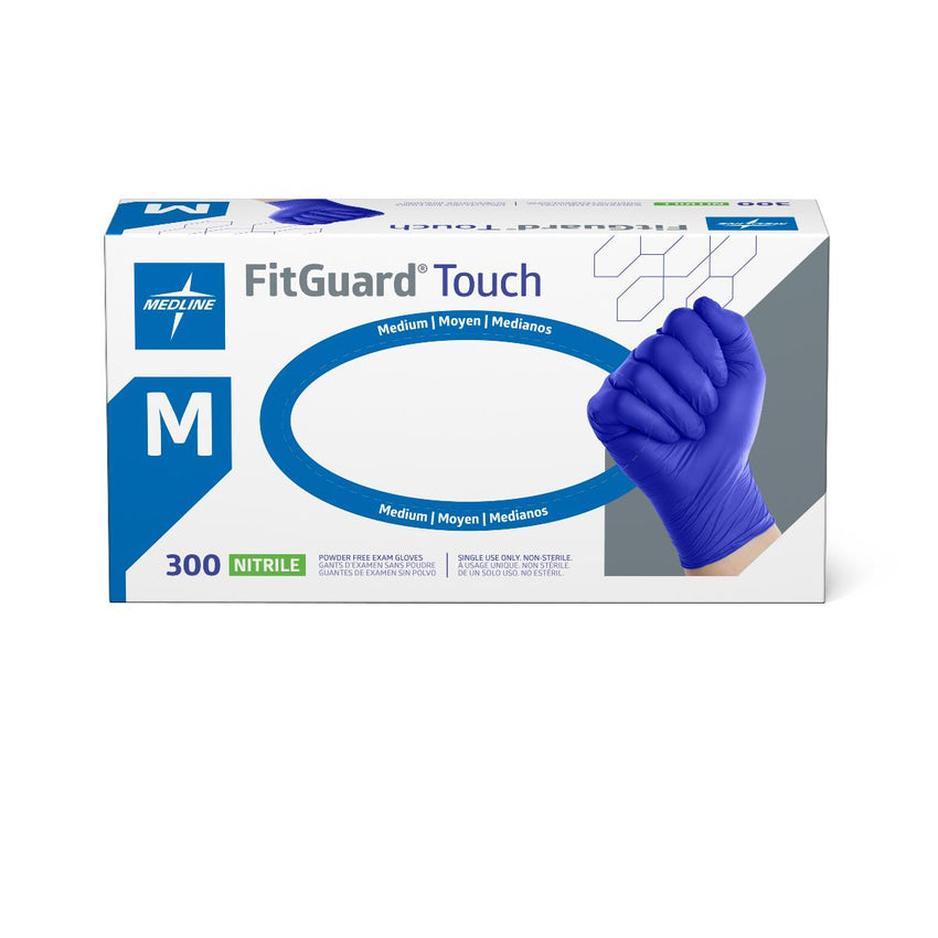 FitGuard Touch Powder-Free Nitrile Exam Glove Blue - M