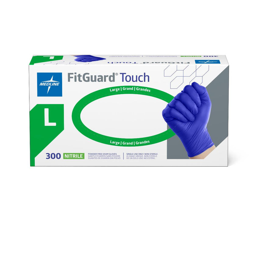FitGuard Touch Powder-Free Nitrile Exam Glove Blue - L