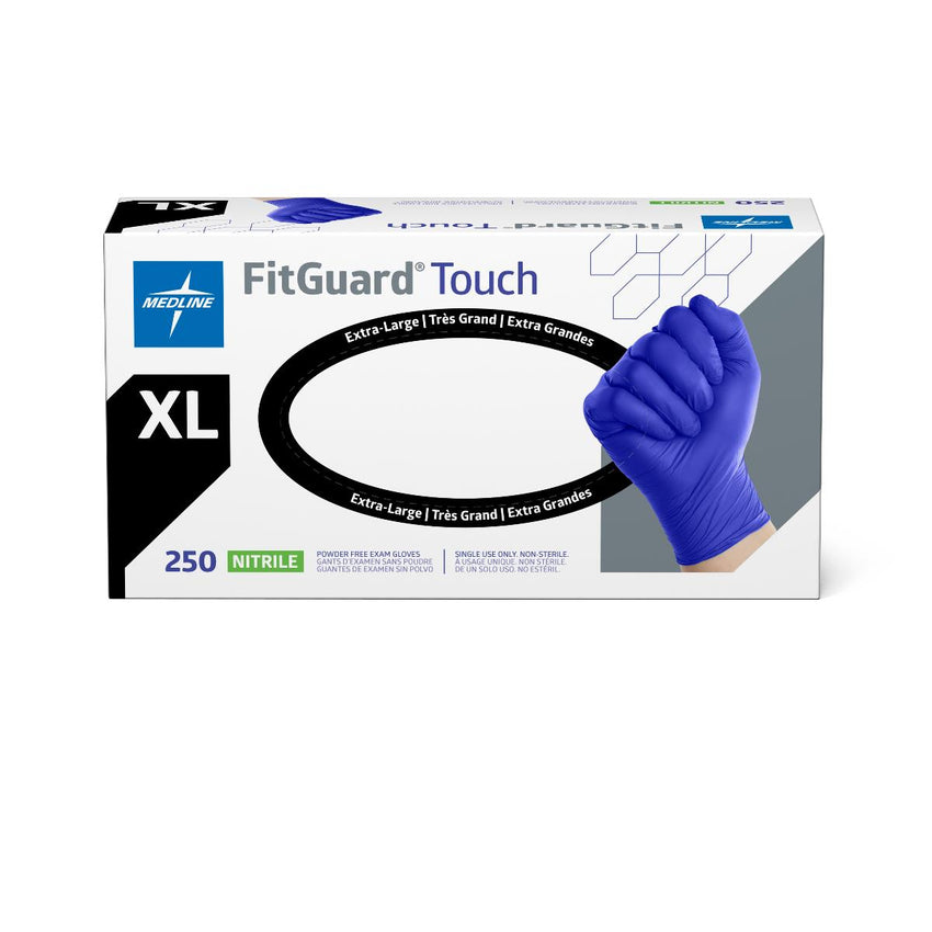 FitGuard Touch Powder-Free Nitrile Exam Glove Blue - XL
