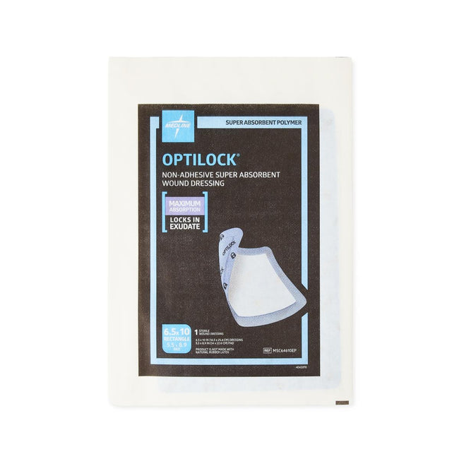 Medline OptiLock Non-Adhesive Super Absorbent Wound Dressing 6.25" x 10"