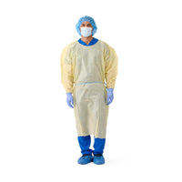 Medline QuickComply AAMI Level-2 Multi-Layer SMS Medium-Weight Isolation Gown Over-the-Head Extra Large